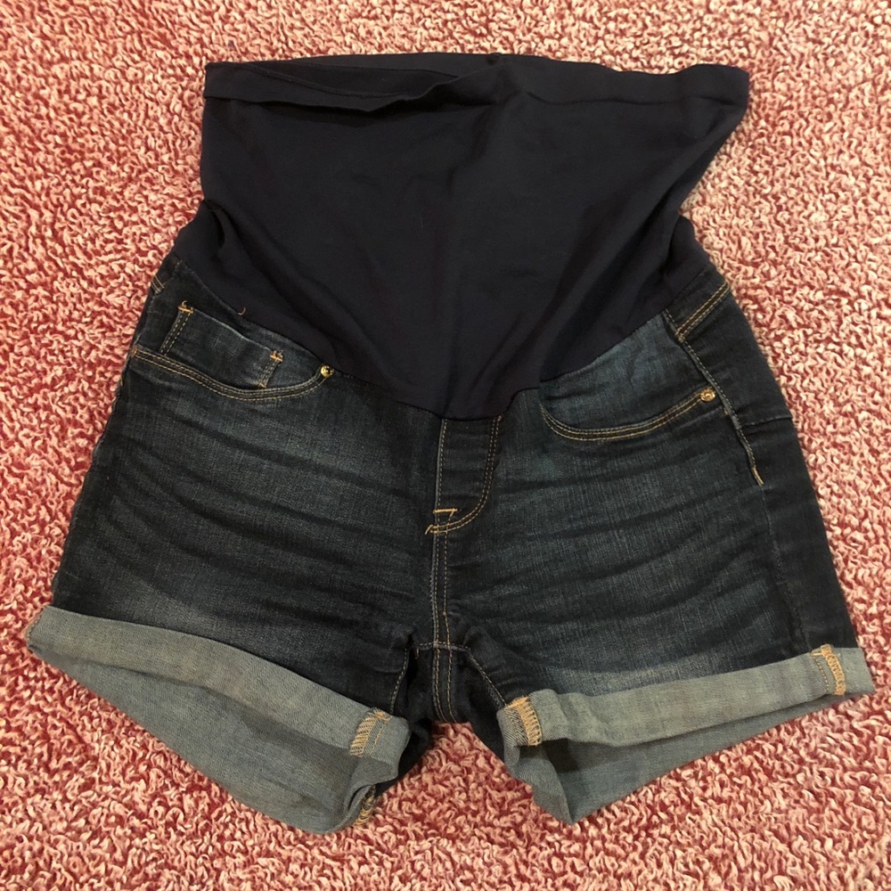 Maternity jean shorts